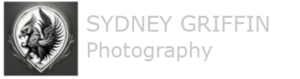 Griffin Photography Services logo - Black and white circular griffin emblem with powerful wings